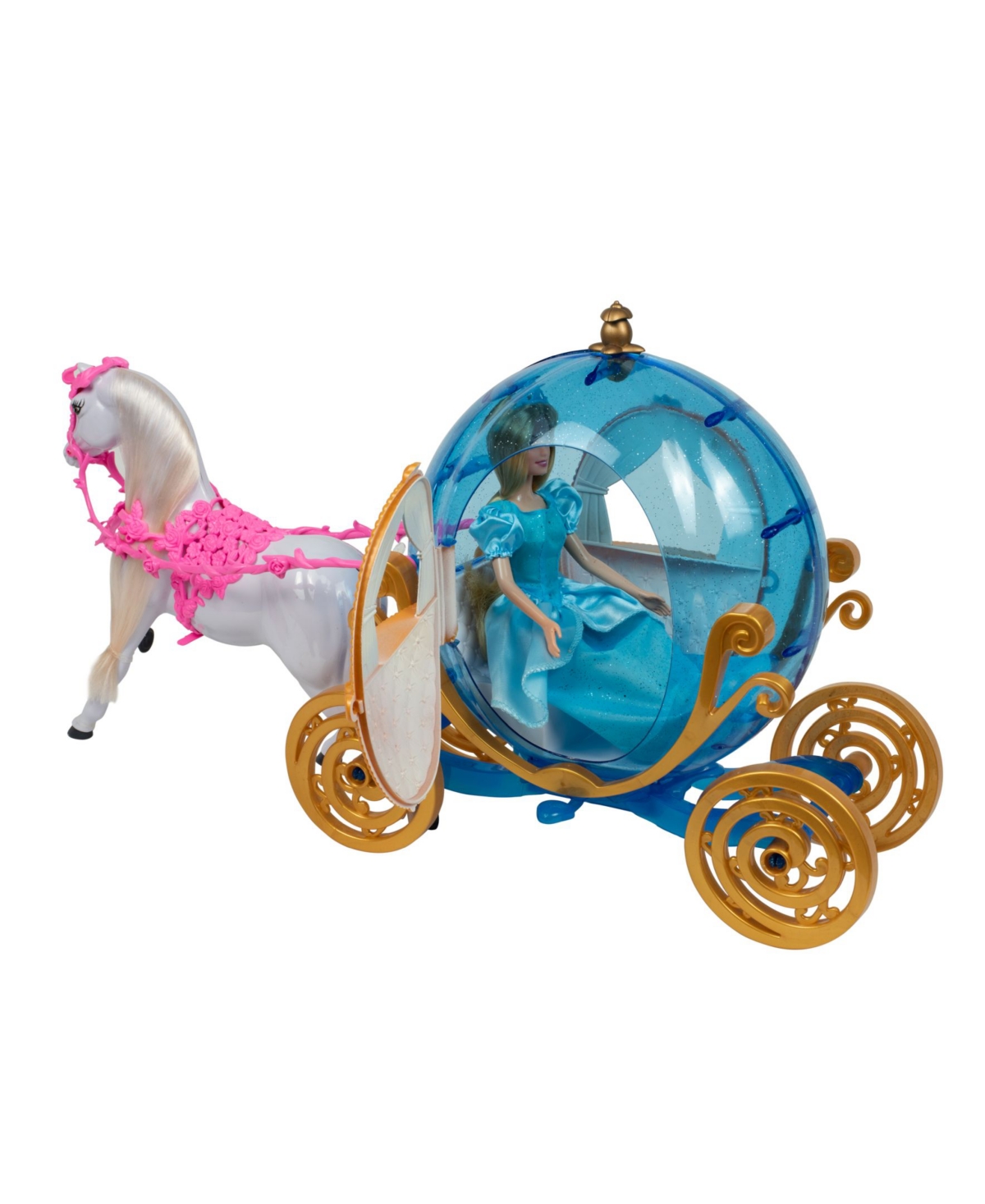 Shop Playtime Toys Princess Doll With Horse And Carriage In Multi
