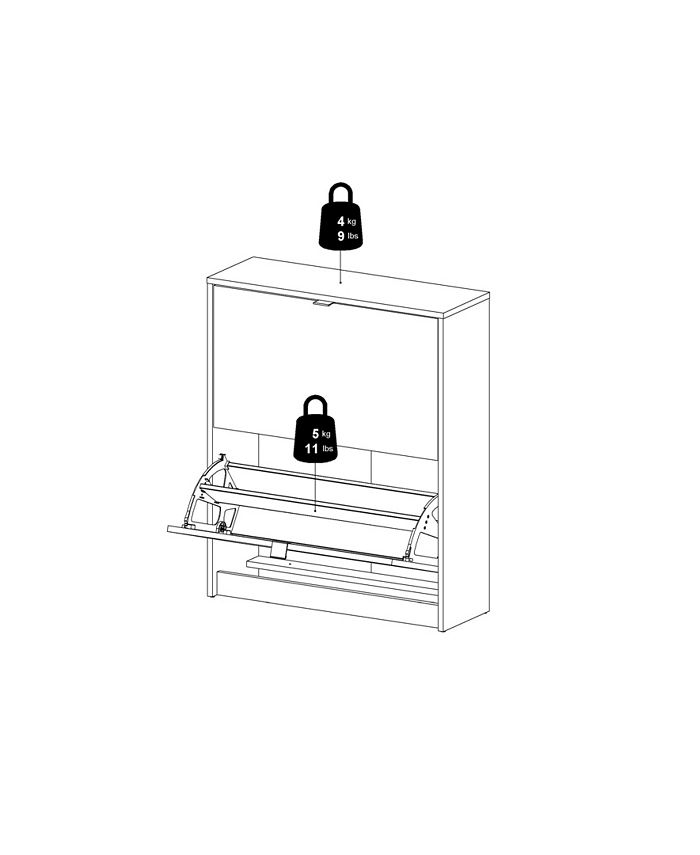 Tvilum Bright 2 Drawer Shoe Cabinet Macy s