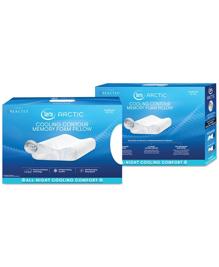 Serta Arctic 30x Cooling Contour Memory Foam Oversized Bed Pillow Macy's