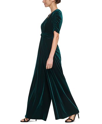 Vince Camuto Velvet Twist Front Jumpsuit Macy s
