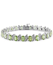Peridot (11-1/4 ct. t.w.) & Diamond Accent S Link Bracelet in Sterling Silver (Also in Green Quartz, & Aquamarine)