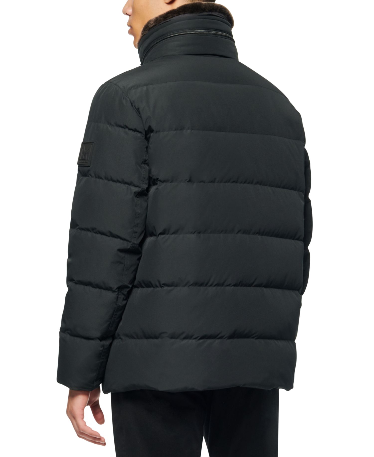 Men's Godwin Quilted Trucker Jacket with Removable Faux-Fur Trim