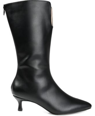 Women's Esperanza Wide Calf Mid Shaft Kitten Heel Boots