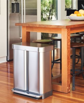 Brushed Stainless Steel 58L Dual Compartment  Recycler