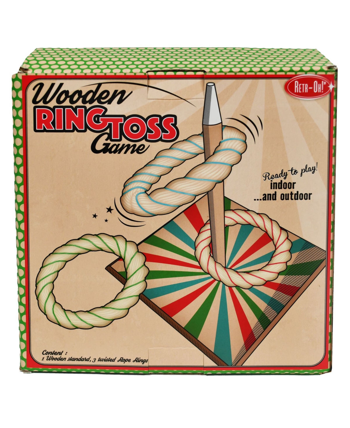 Retr-oh! Retr-oh Ring Toss Game Set, 4 Piece In Multi