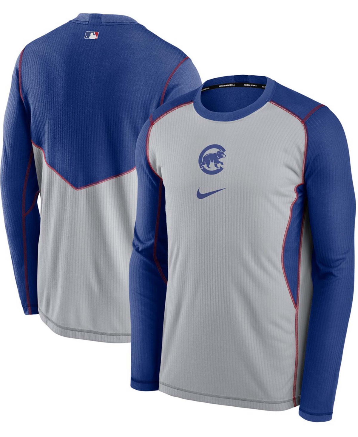 Shop Nike Men's Gray, Royal Chicago Cubs Authentic Collection Game Performance Pullover Sweatshirt In Gray,royal