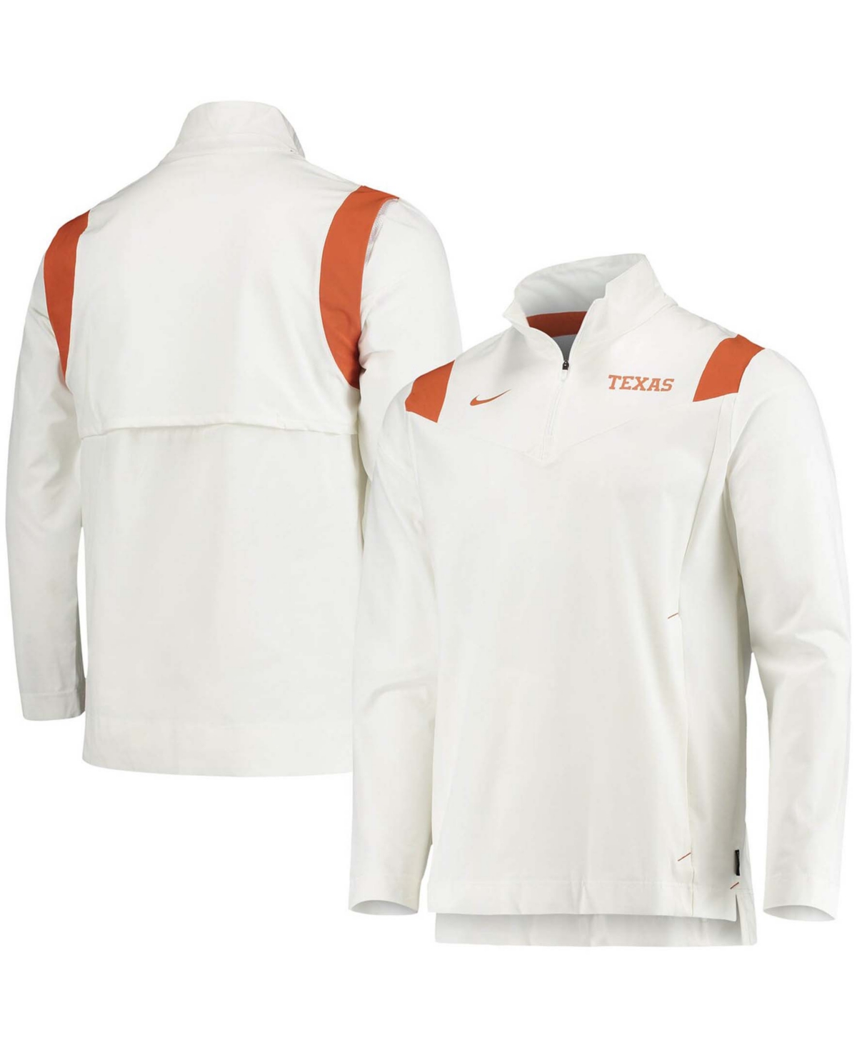 Men's White Texas Longhorns Coach Half-Zip Jacket