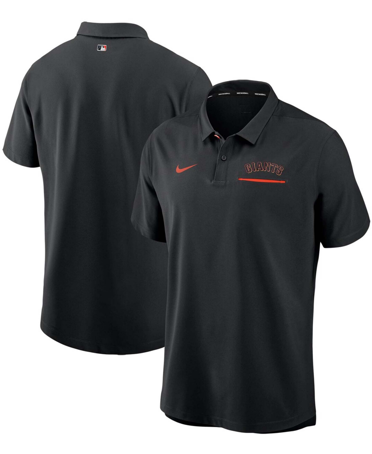 Men's Black San Francisco Giants Authentic Collection Performance Polo Shirt