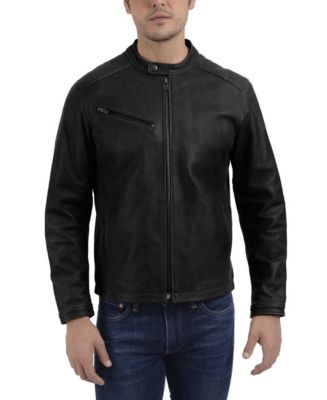 Steven Men's Cafe Racer Leather Jacket