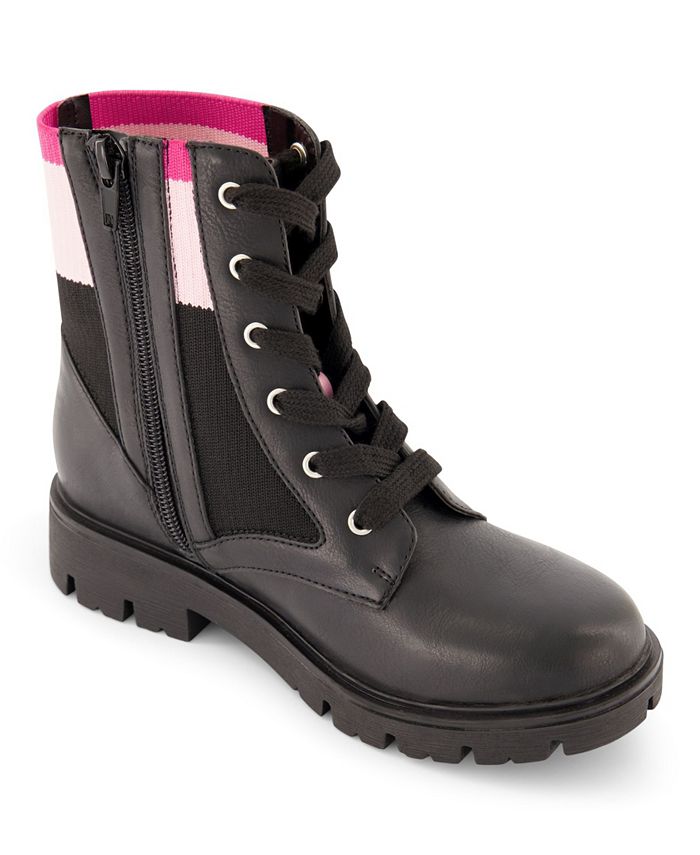 DKNY Little Girls Stassi Knit Moto Boots - Macy's