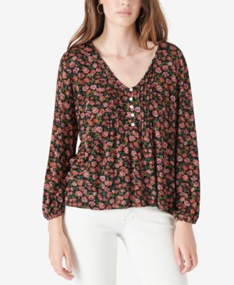 Lucky Brand - Maya Cotton Floral-Print Top