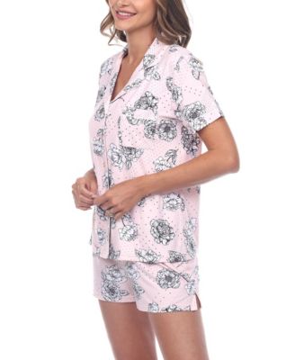Women's Short Sleeve Floral Pajama Set, 2-Piece