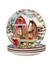 Multicolor Set of 4 Certified International 22780SET4 Home for Christmas 10.5 Dinner Plate One Size