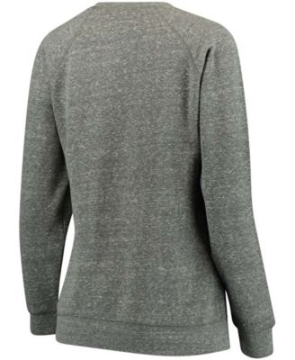 Women's Heathered Gray Indiana Hoosiers Edith Vintage-Like Knobi Pullover Sweatshirt