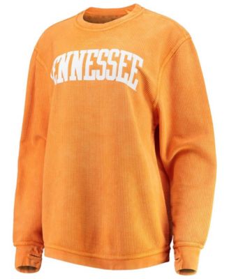 Women's Tennessee Orange Tennessee Volunteers Comfy Cord Vintage-Like Wash Basic Arch Pullover Sweatshirt