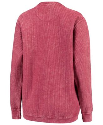 Women's Garnet South Carolina Gamecocks Comfy Cord Vintage-Like Wash Basic Arch Pullover Sweatshirt
