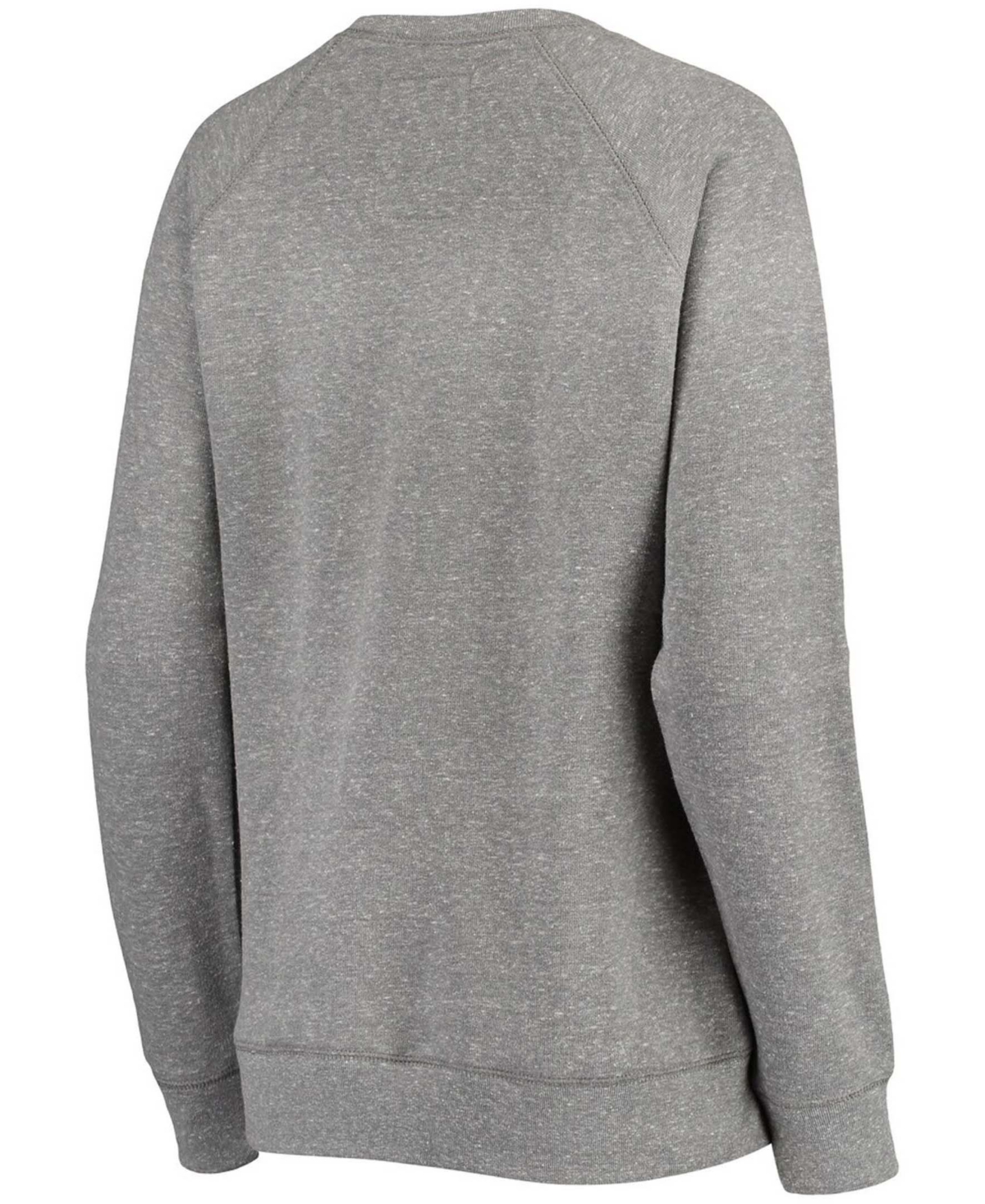 Women'sTexas Longhorns Distressed Edith Vintage-Like Knobi Fleece Crew Sweatshirt - Heathered Gray