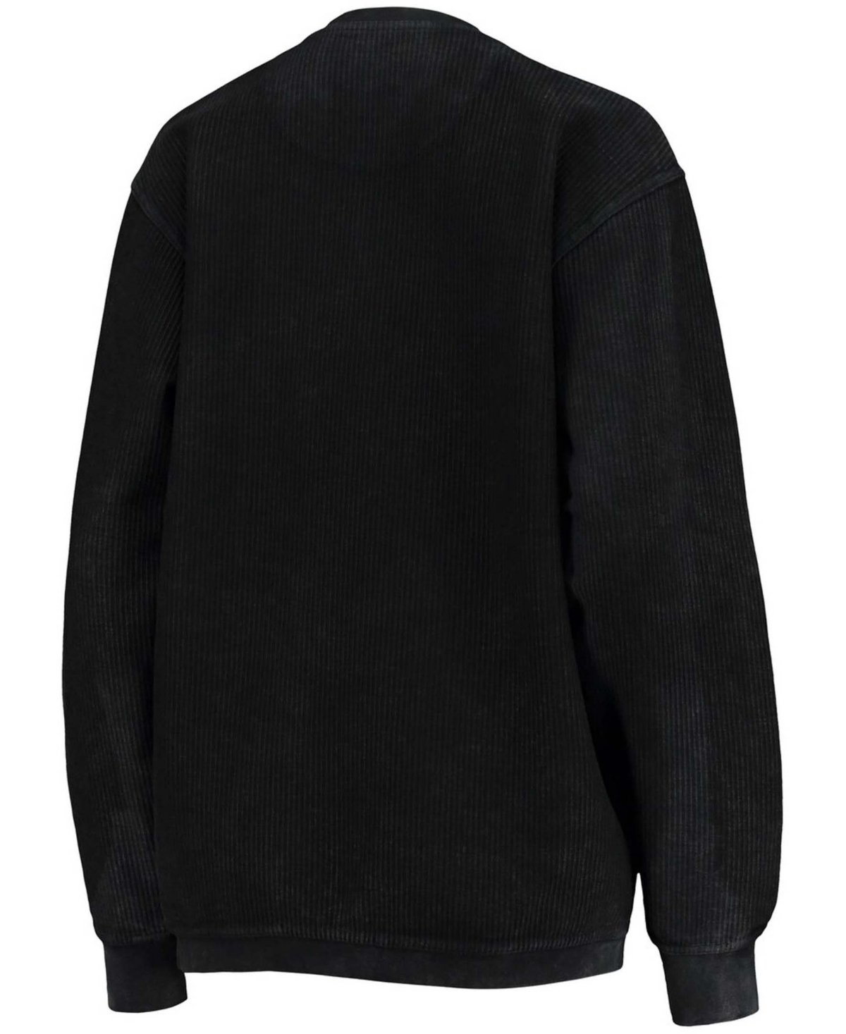 Shop Pressbox Women's Black Vanderbilt Commodores Comfy Cord Vintage-like Wash Basic Arch Pullover Sweatshirt