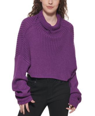 dkny ribbed turtleneck sweater