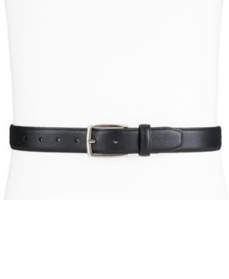 Men's Faux Leather Pebble Grain Stretch Belt, Created for Macy's