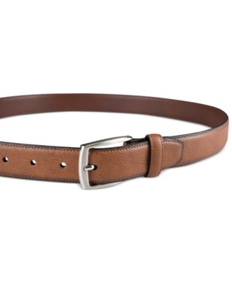 Men's Faux Leather Pebble Grain Stretch Belt