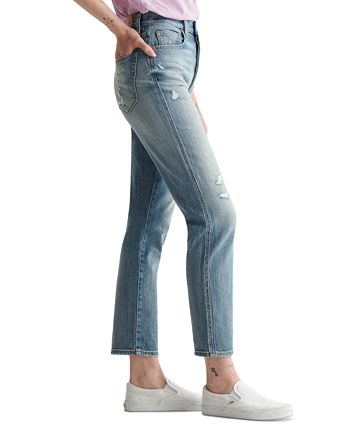 Womens Lucky Brand High Rise Mom Jean Drew Ankle size 6/28
