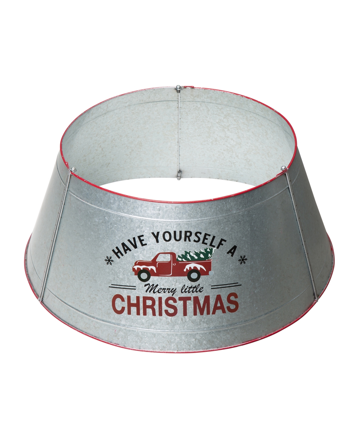 Glitzhome Galvanized Metal Truck Tree Collar Kd, 26"