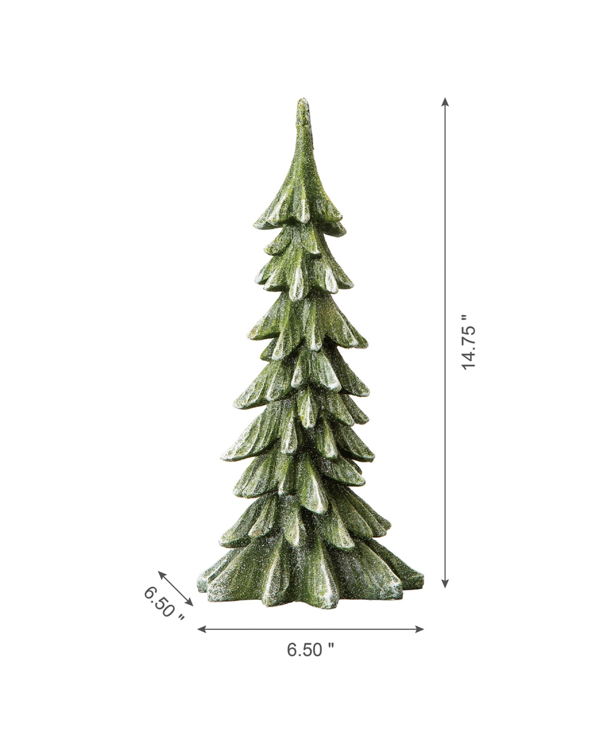 Glitzhome Resin Christmas Table Tree Decor,