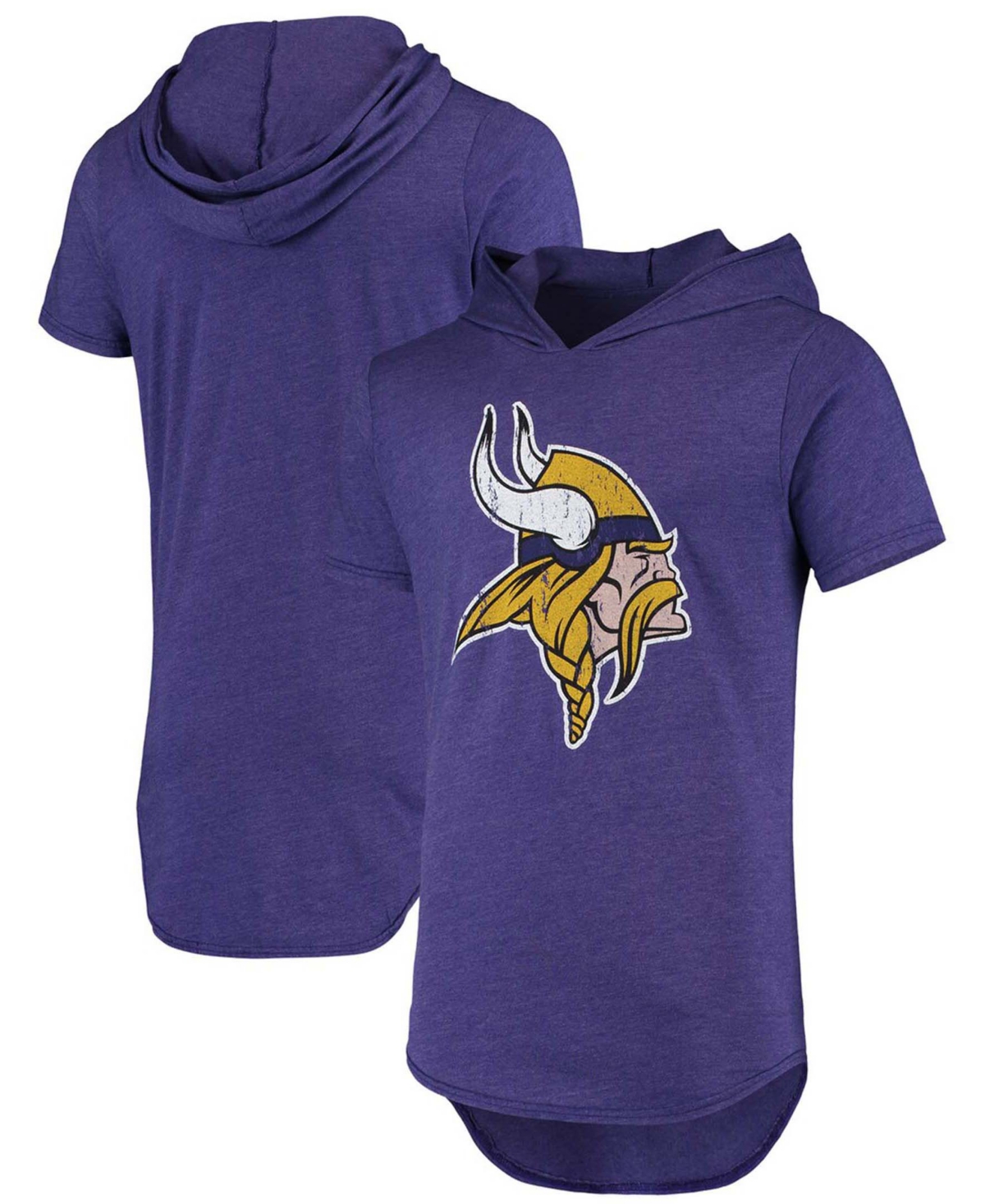 Men's Purple Minnesota Vikings Primary Logo Tri-Blend Hoodie T-shirt - Purple
