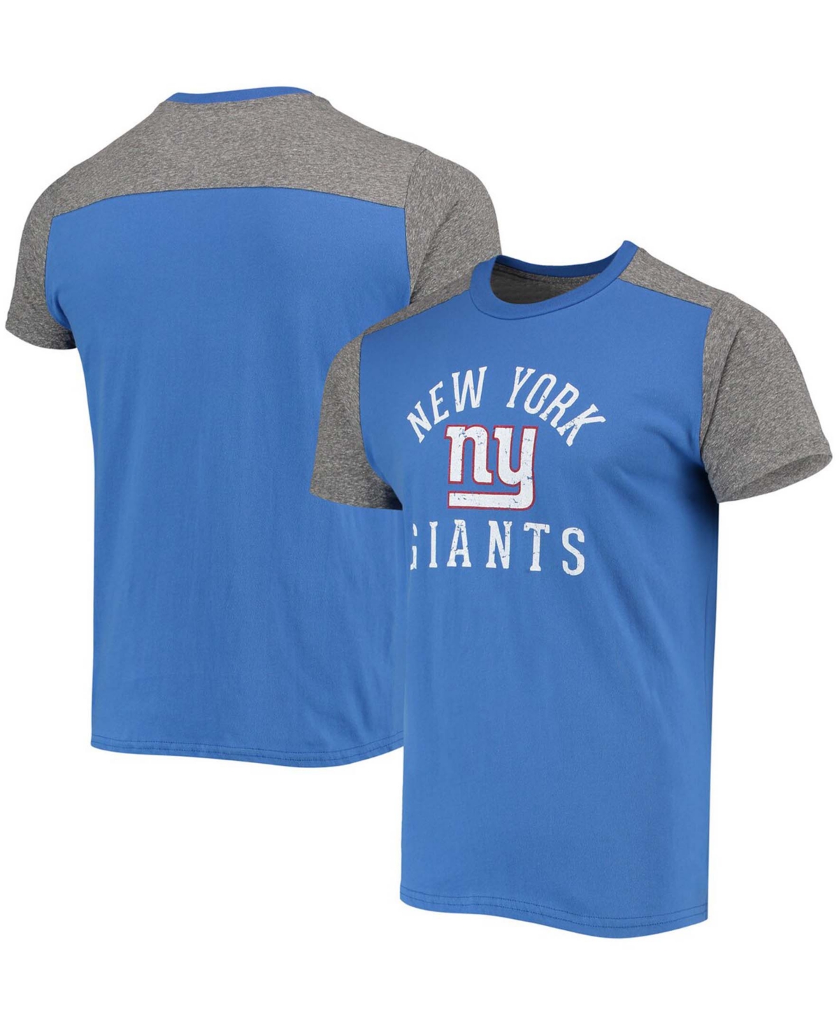 Majestic Men's Royal, Gray New York Giants Field Goal Slub T-shirt In Royal Blue,gray