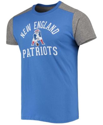 Men's Royal, Heathered Gray New England Patriots Gridiron Classics Field Goal Slub T-shirt