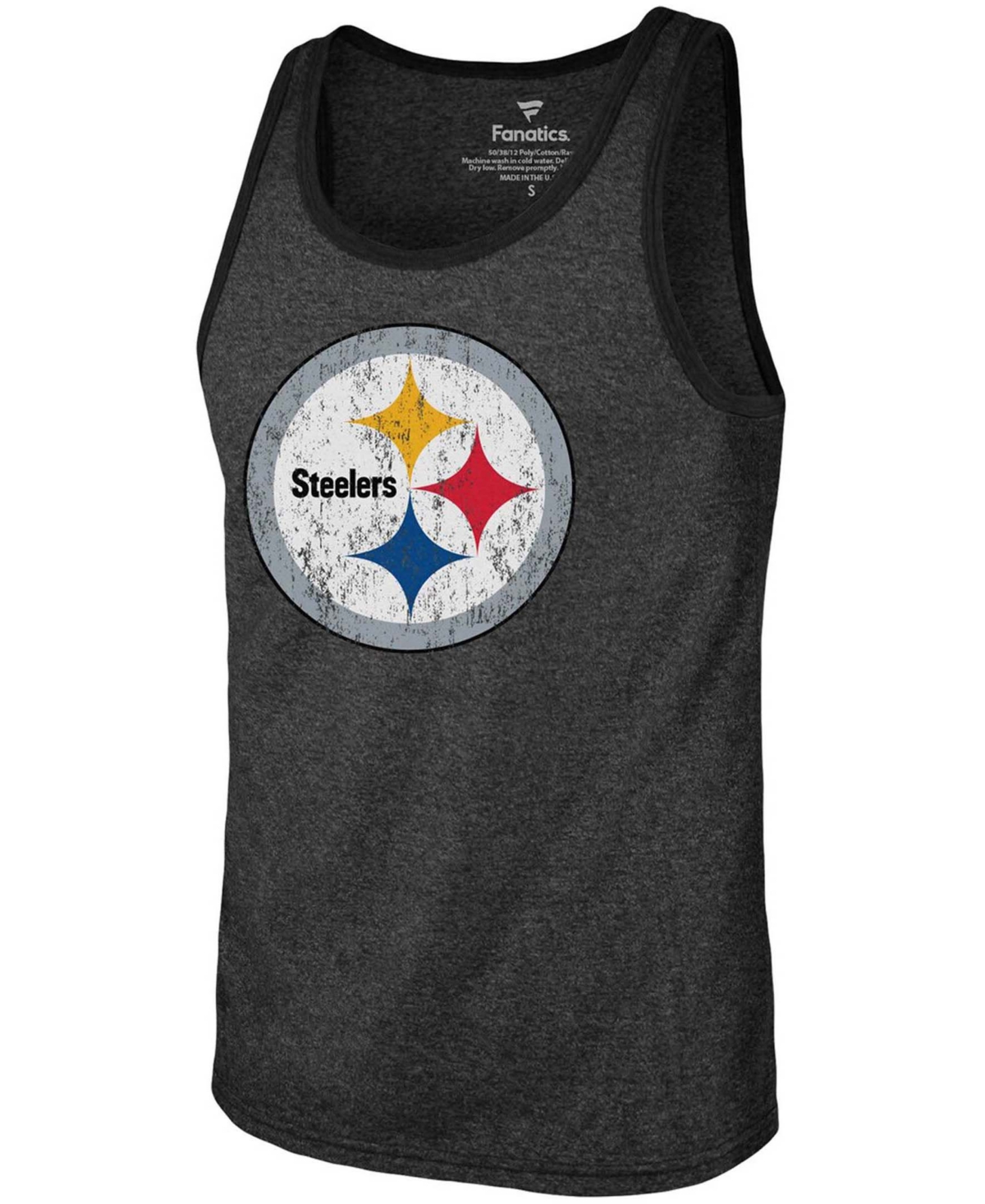 Men's T.j. Watt HeatheredPittsburgh Steelers Name Number Tri-Blend Tank Top - Black