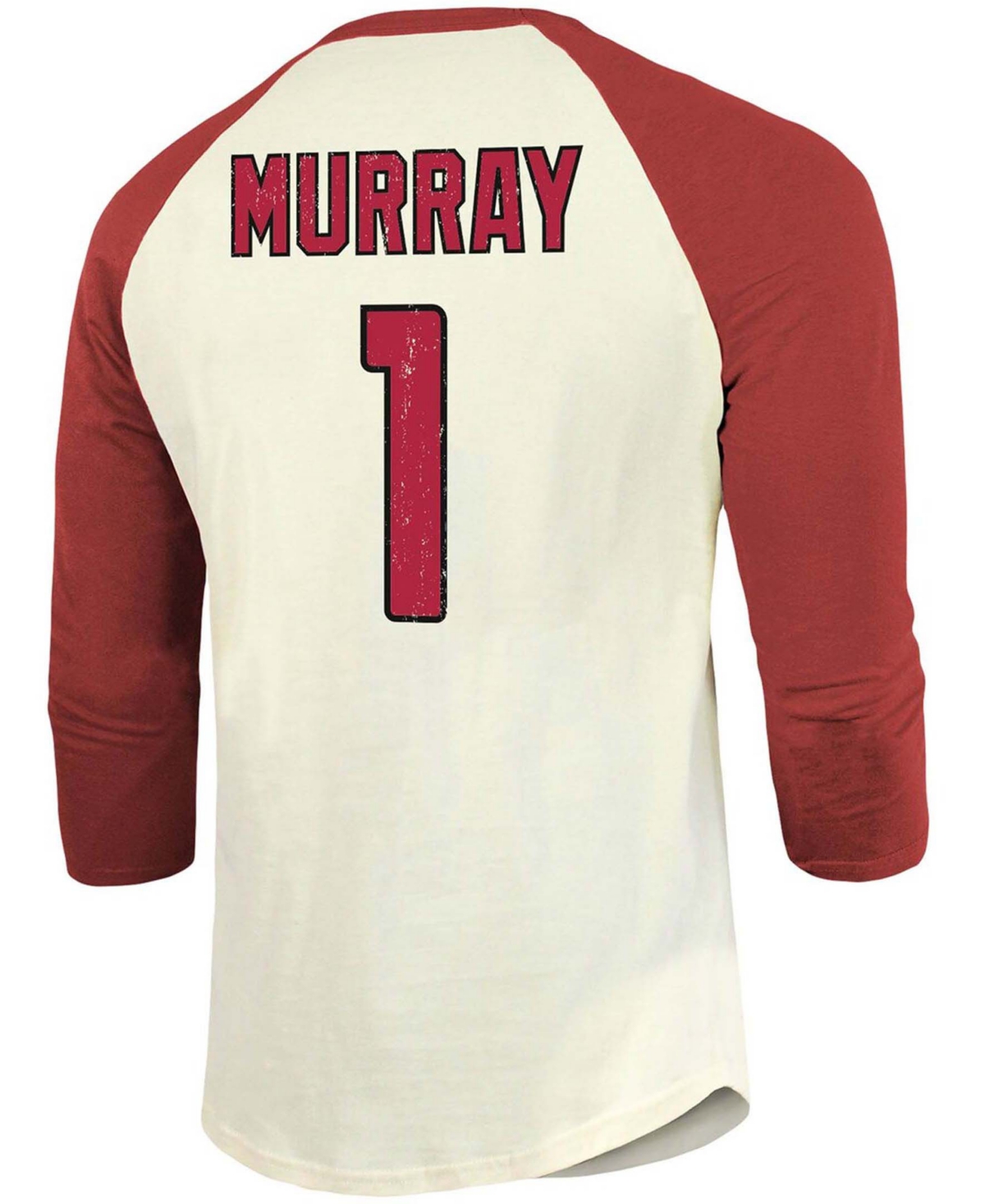 Men's Kyler Murray Cardinal Arizona Cardinals Vintage-like Inspired Player Name Number Raglan 3/4 Sleeve T-shirt - Cardinal