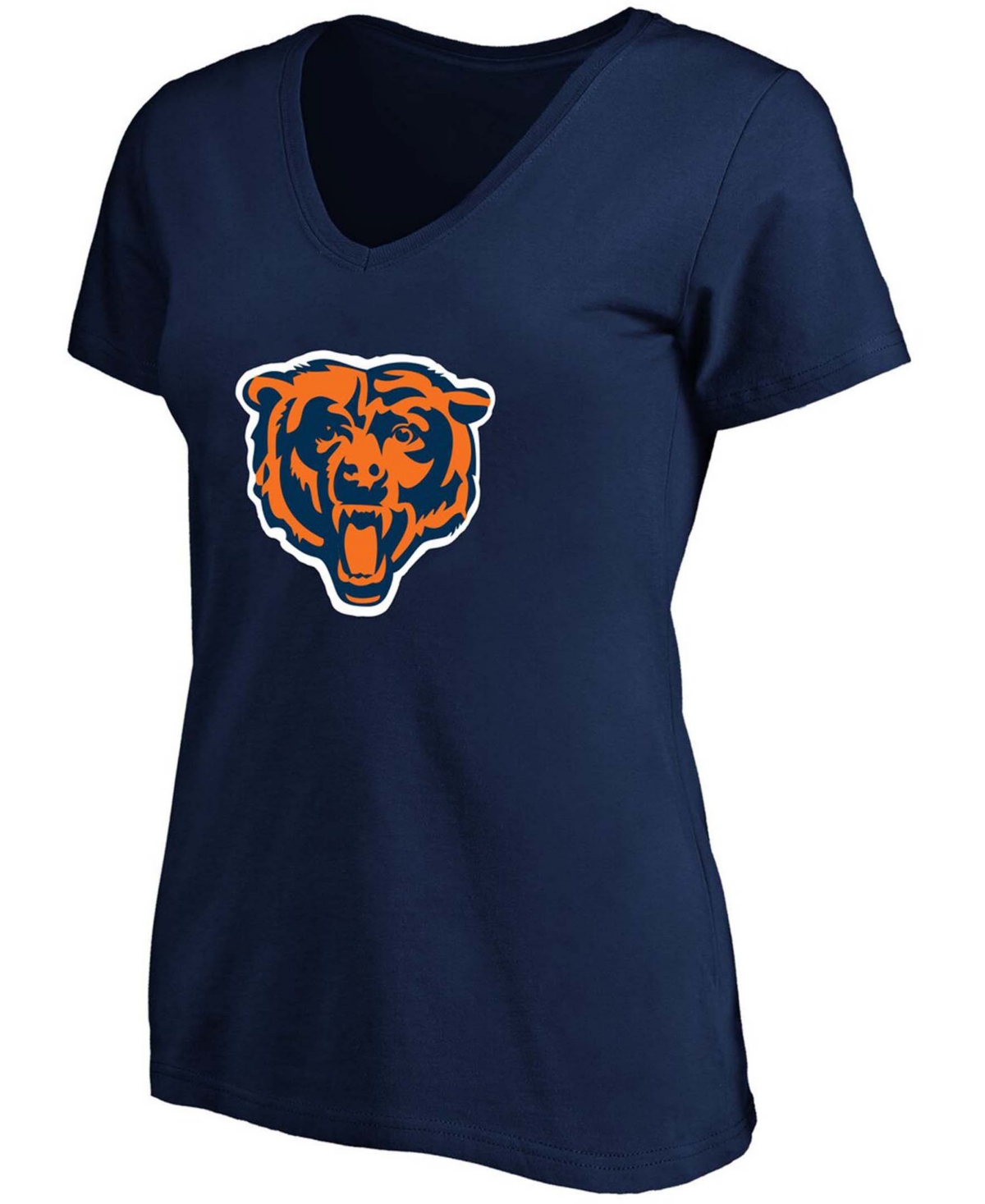 Women's Plus Size Justin FieldsChicago Bears Player Name Number V-Neck T-shirt - Navy