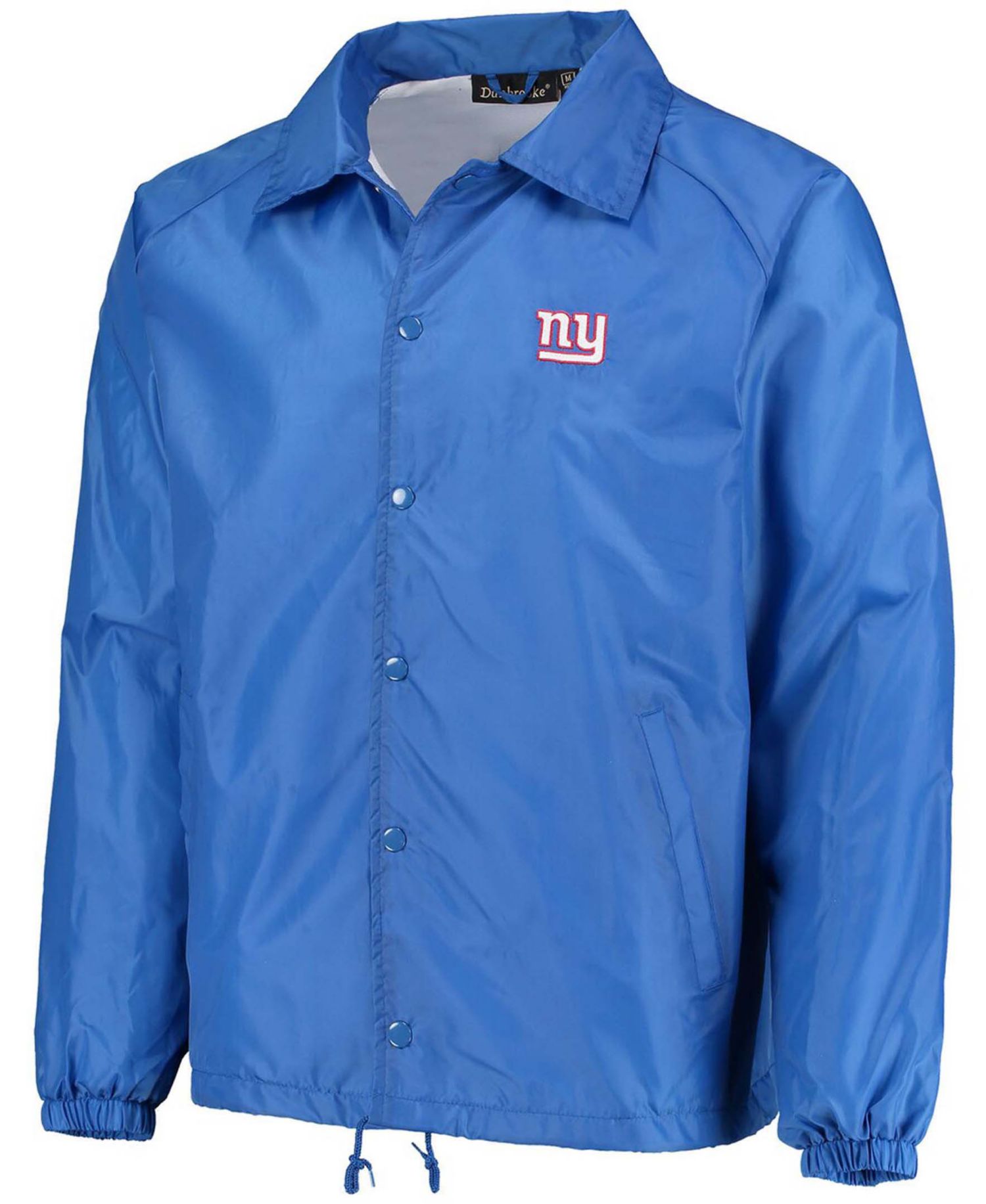 Men's Royal New York Giants Coaches Classic Raglan Full-Snap Windbreaker Jacket