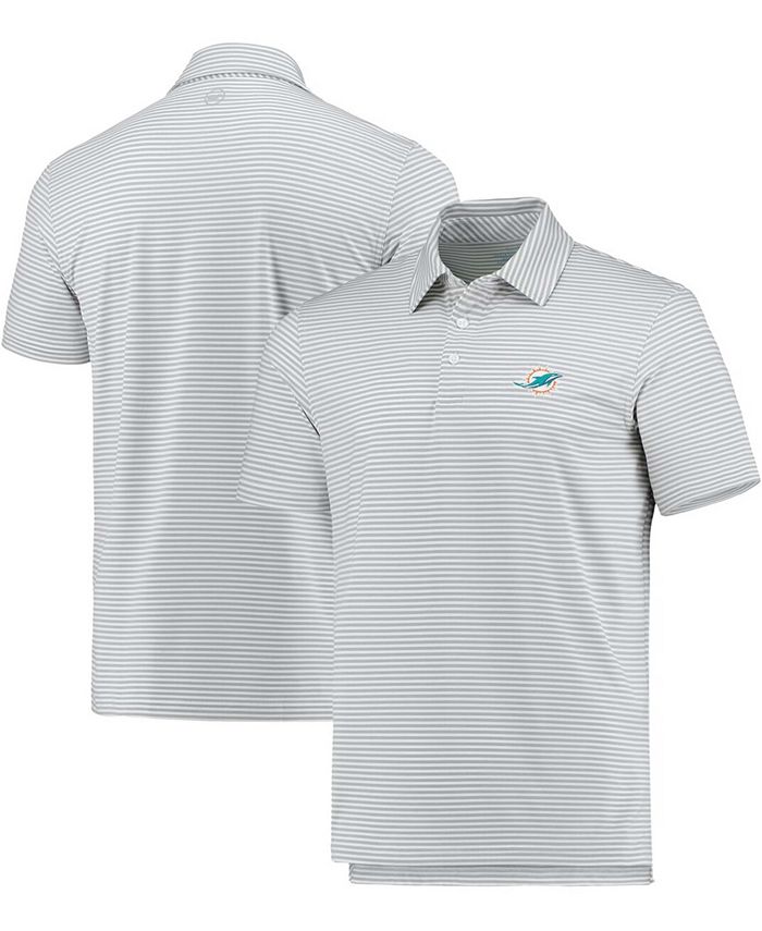 Vineyard Vines Men's Gray, White Miami Dolphins Winstead Stripe Polo Shirt  - Macy's
