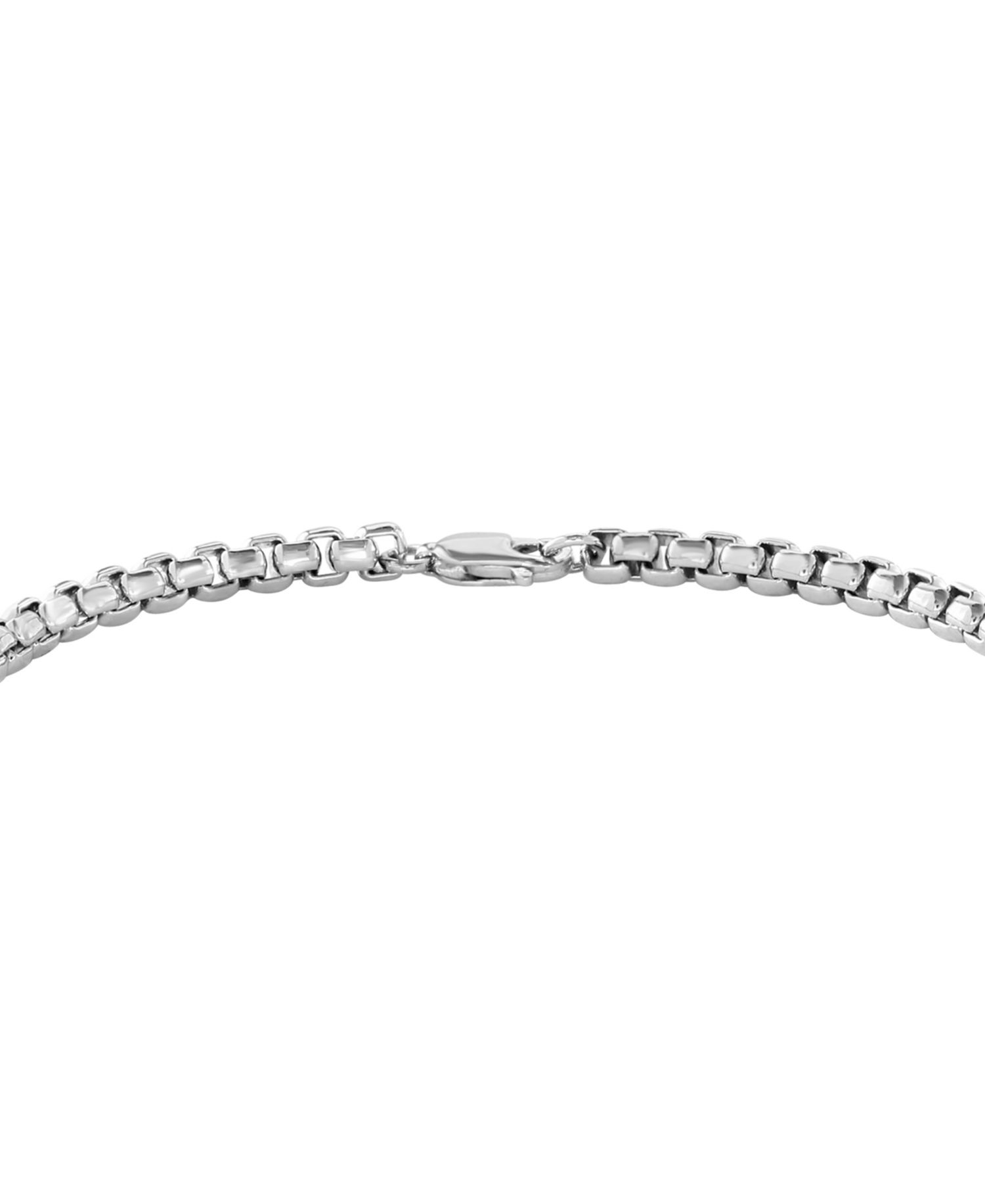 EFFY® Men's Black Spinel Cluster Box Link Bracelet in Sterling Silver