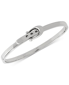 Silver-Tone Signature C Buckle Bangle Bracelet
