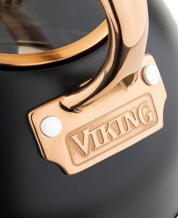 Viking 2.6-Quart Stainless Steel and Copper Whistling Kettle with 3-Pl –  Viking Culinary Products