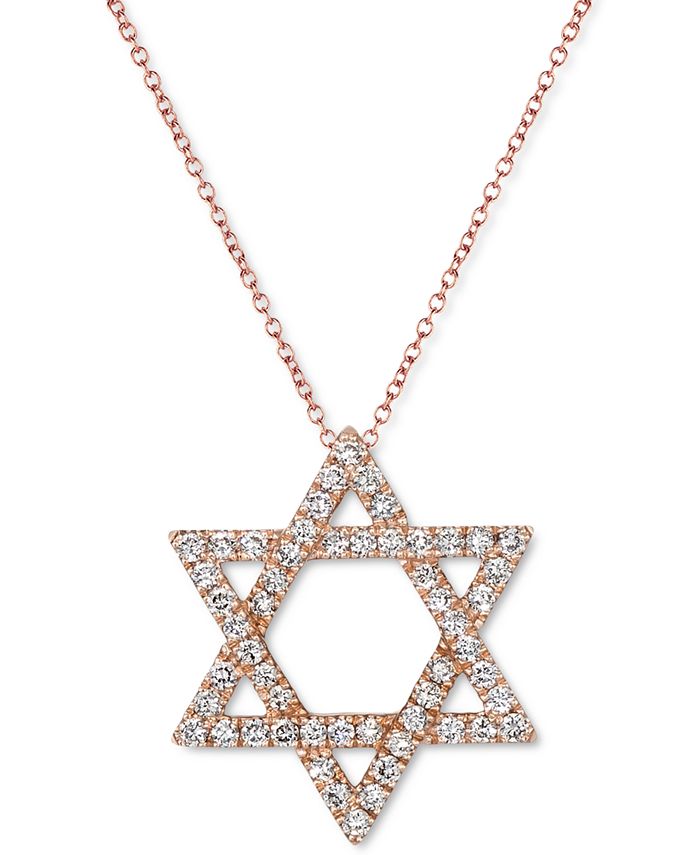 Macy's star of david on sale necklace