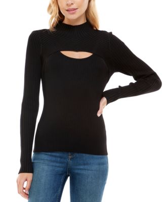 Almost Famous - Juniors' Keyhole Sweater