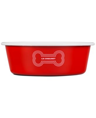 6 Cup Enamel on Steel Pet Bowl with Skid Resistant Base