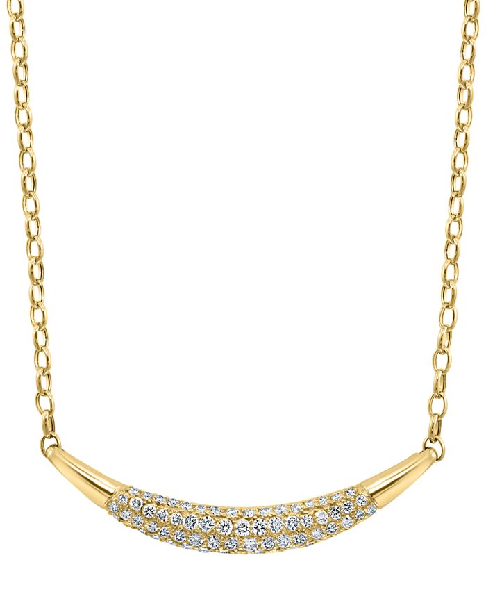 Macy's diamond cheap bar necklace