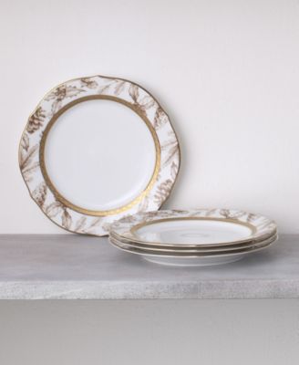 Charlotta Gold Set of 4 Holiday Harvest Accent Plates, 9"