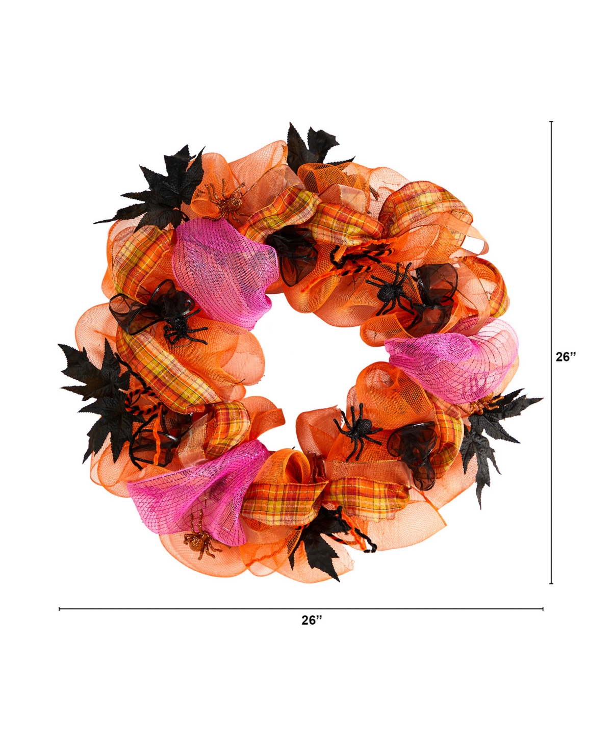 Halloween Spider Mesh Wreath