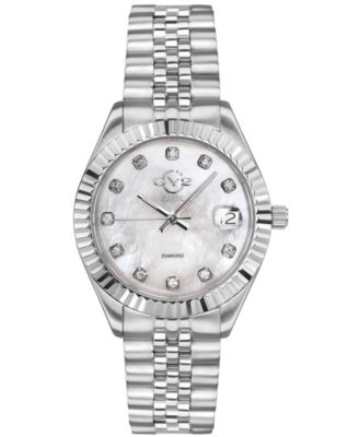 GV2 Women s Naples Silver Tone Stainless Steel Swiss Quartz Bracelet Watch 34 mm Macy s