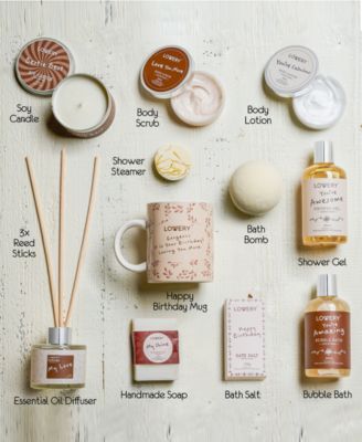 Birthday Gift Basket, Birthday Spa Gift Box, Coconut Body Care Gift Set, 15 Piece