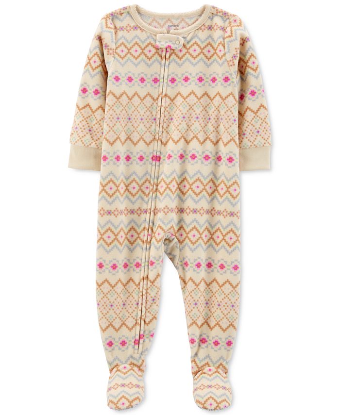 Carter's Toddler Girls Fair Isle Fleece Footed Pajamas Macy's