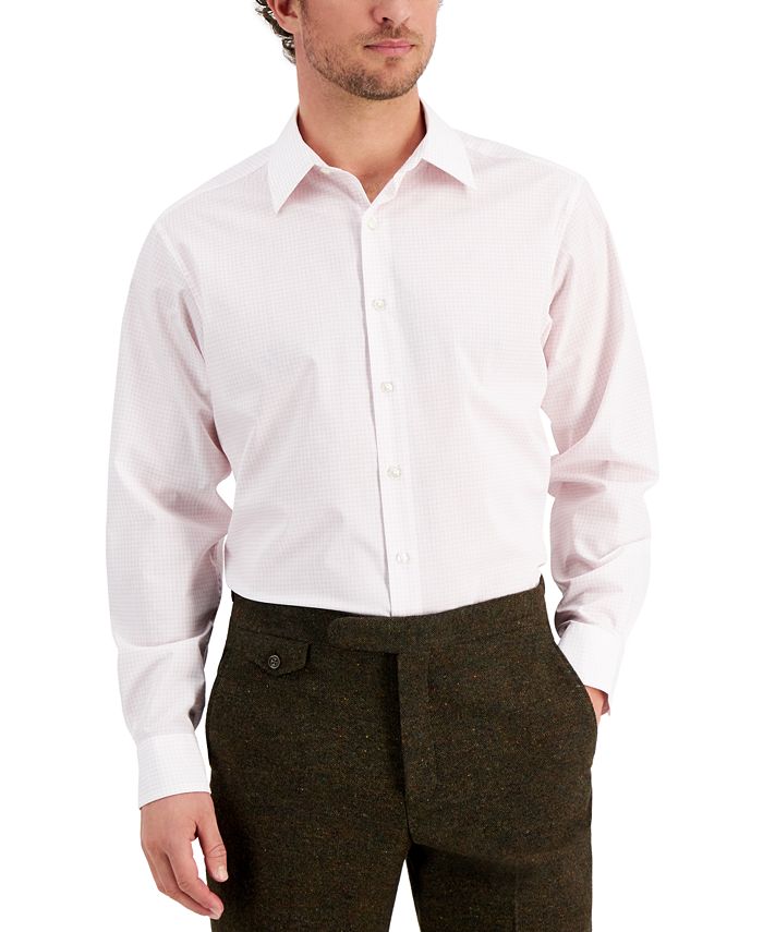 Club Room Men #39 s Regular Fit Check Dress Shirt Created for Macy #39 s Macy #39 s