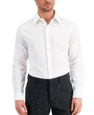 macys mens white dress shirt